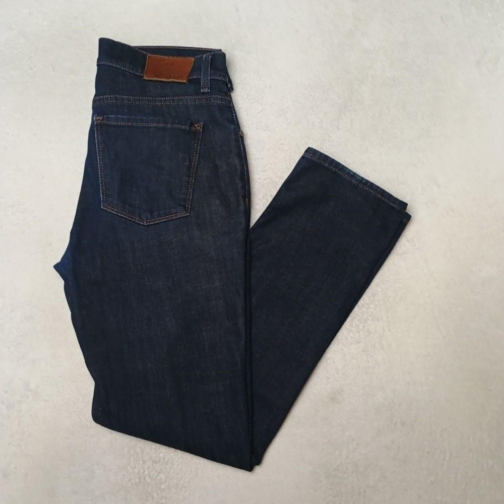 Mott & Bow Jeans Mens 32x30 Blue Slim Straight Dark Wash 5-Pocket Denim Stretch